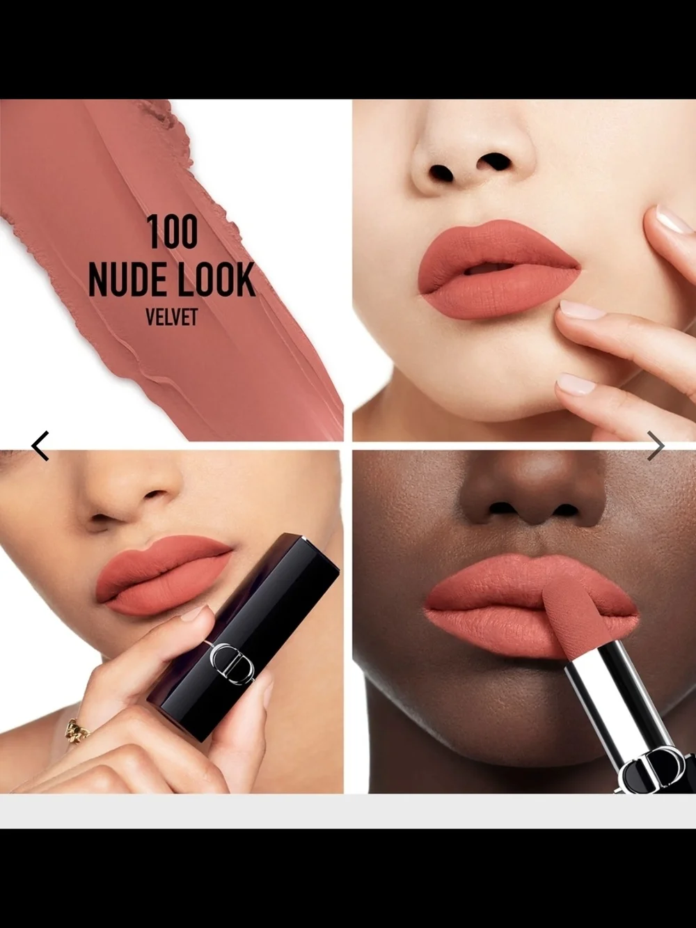 Dior ROUGE VELVET LIPSTICK-NUDE LOOK 100 NWB
